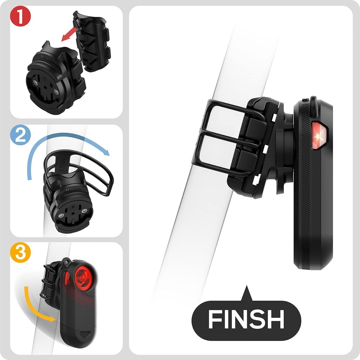 Seat Post Mount for Garmin Varia — Round, D-Shaped & Aero Posts — view 3