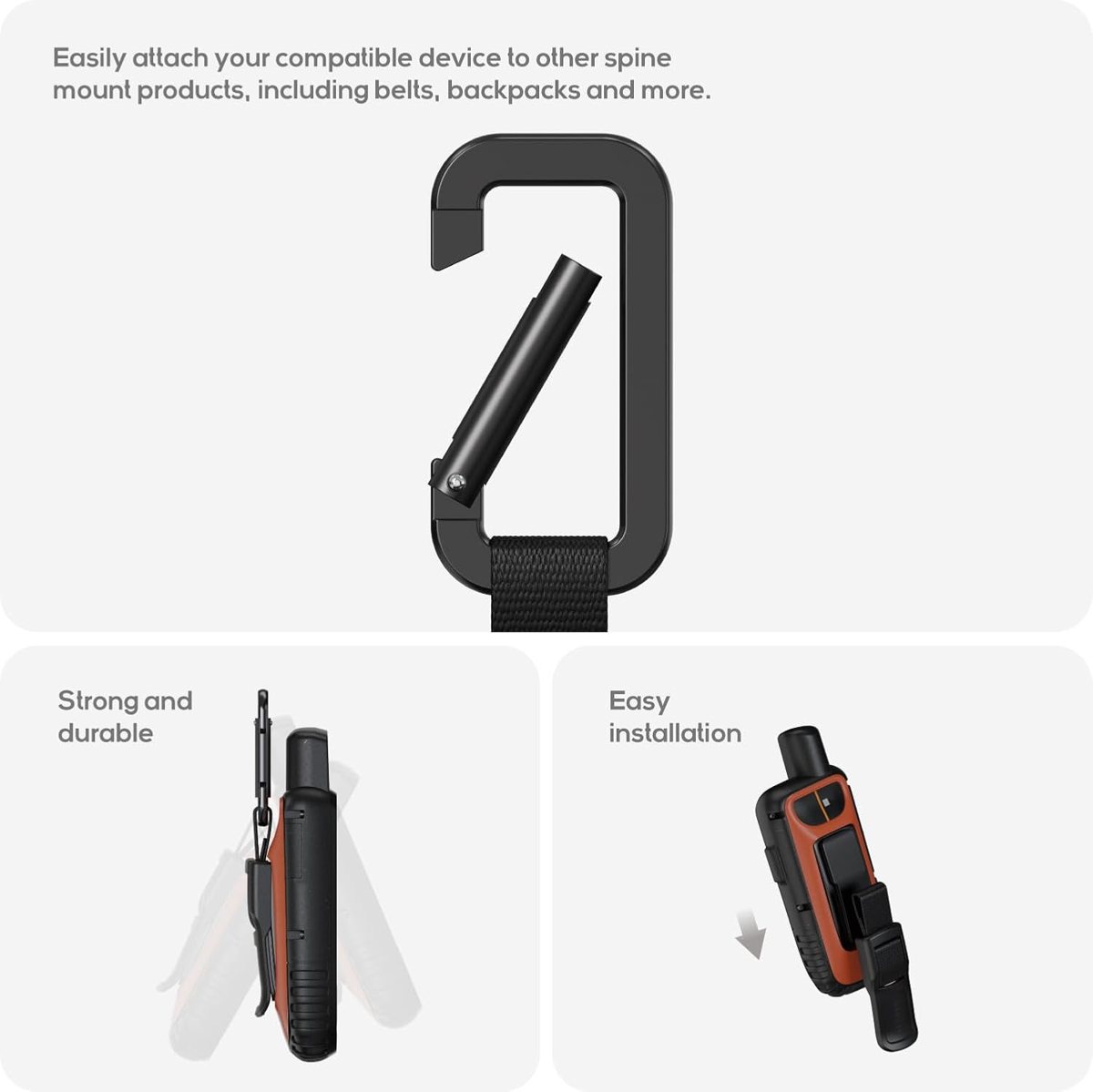 Carabiner Clip for Garmin Handhelds — view 3
