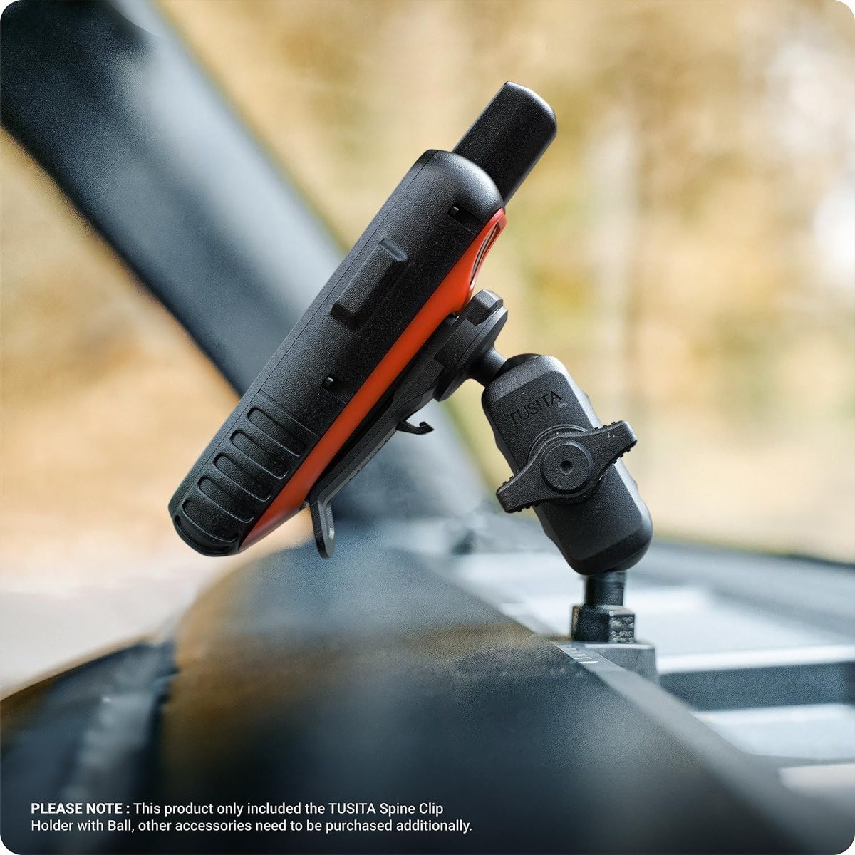 Spine Clip Holder with 1″ Ball for Garmin Handhelds — view 5