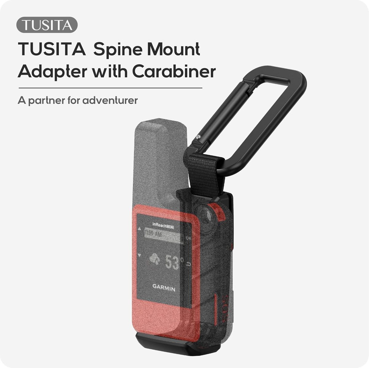 Spine Mount Adapter with Carabiner for inReach Mini 2 — view 2